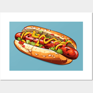 Hot Dog Posters and Art